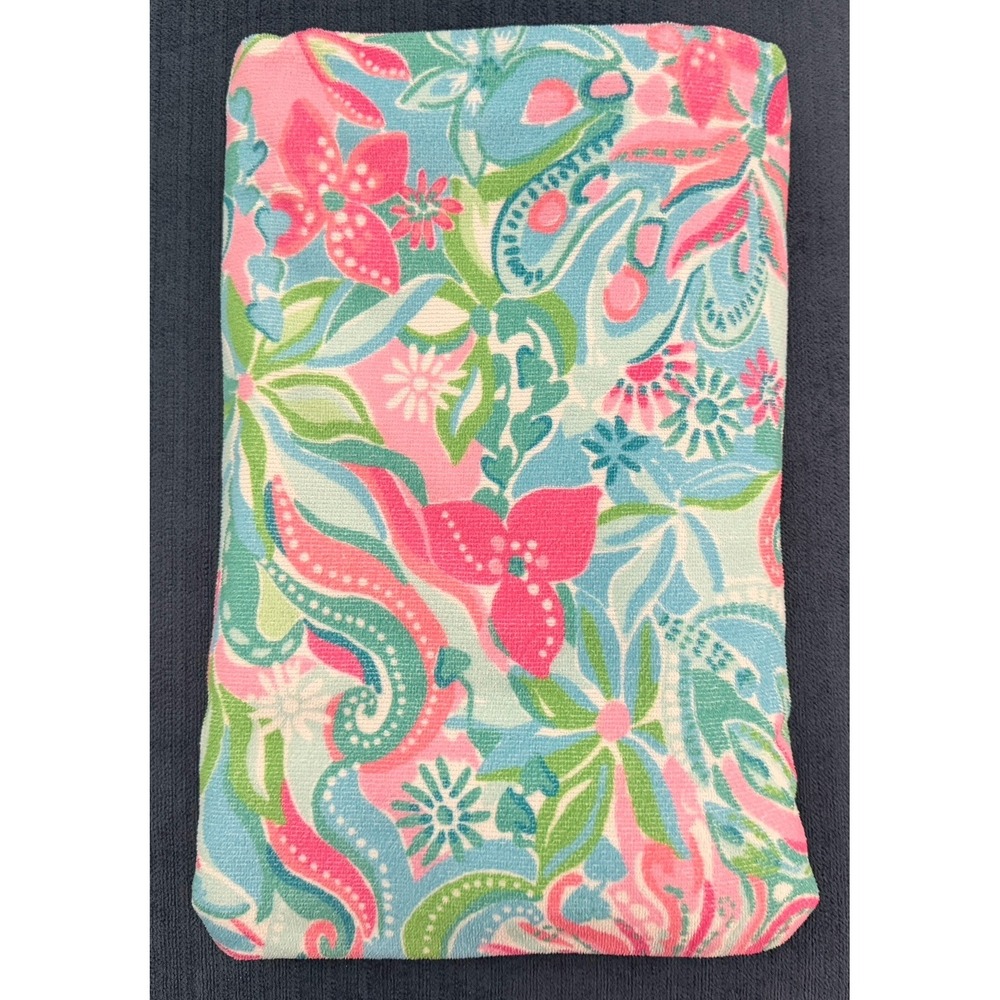 Lilly Pulitzer Beach Towel Bath Sheet Pink Blue Floral Paisley Microfiber Travel